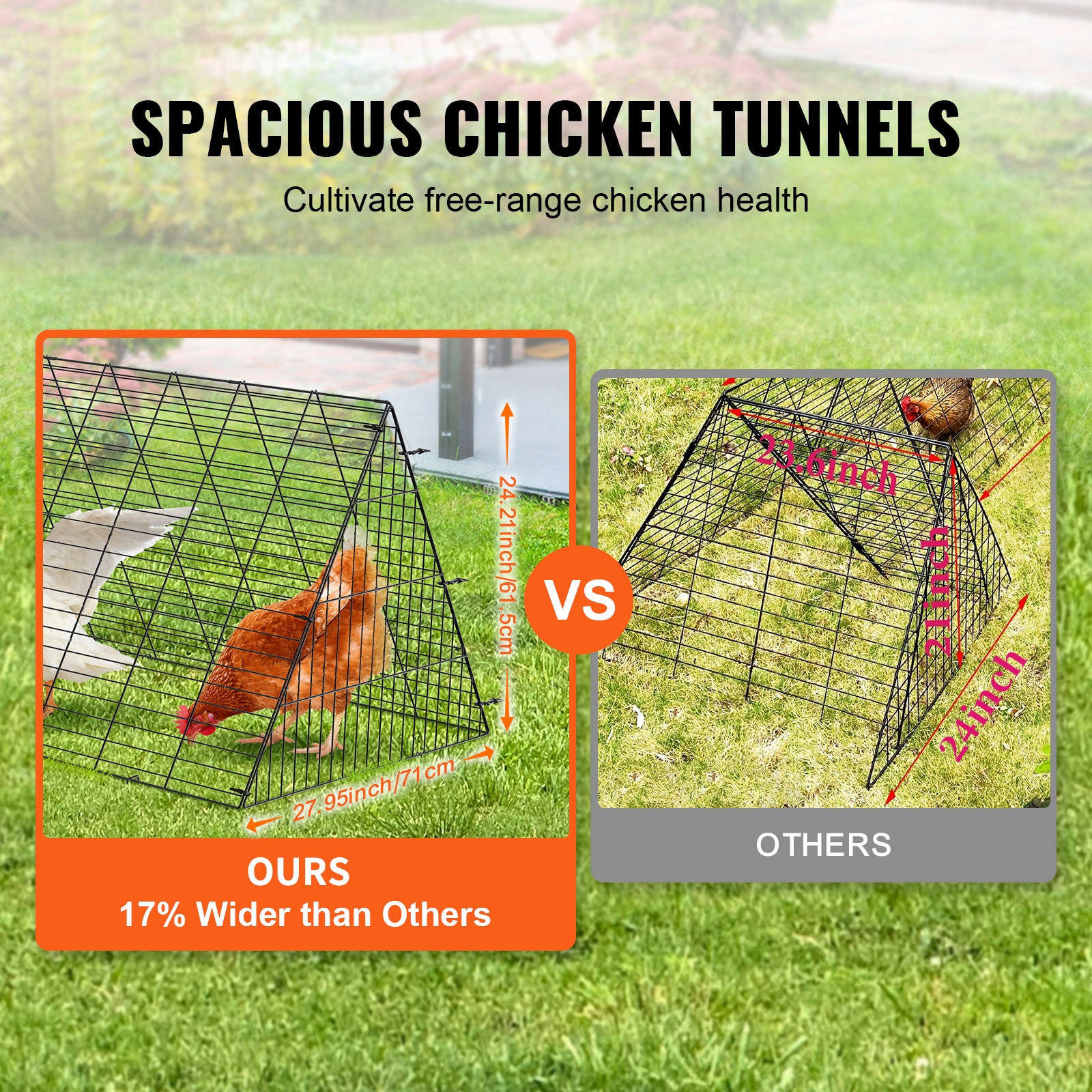 Chicken Tunnels For Yard Portable Run For Chickens Ducks Rabbits_voghion.com